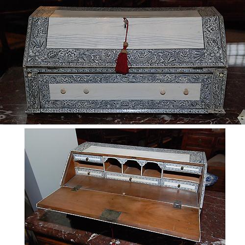 A 19th Century English Anglo-Indian Bone Miniature Desk No. 416