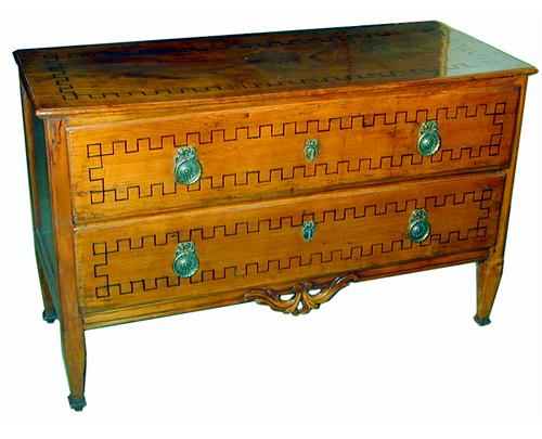 A Fine 18th Century Italian Louis XVI Two Drawer Commode No. 1258