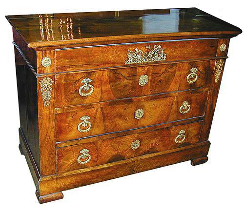 A Fine 19th Century French Charles X Four Drawer Commode No. 394