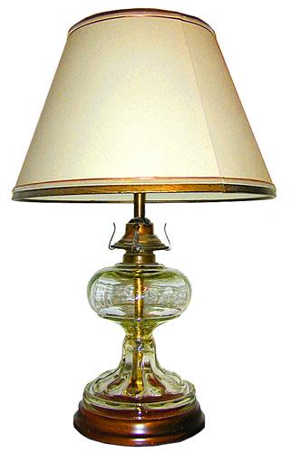 A 19th Century Glass Oil Lamp No. 1246