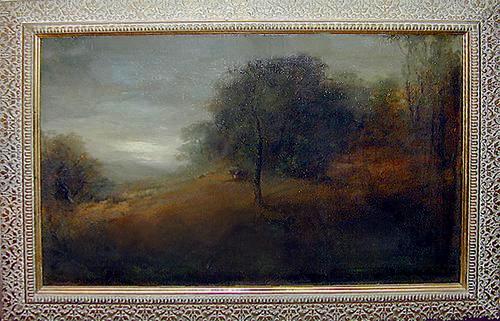 The Signed Oil on Canvas, “Oak on a Hill”, by Benigino Yamero Ruiz (b.1880, d.1929) No. 240