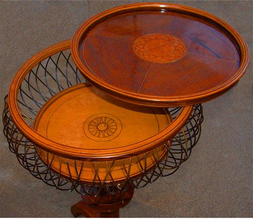 An Unusual and Whimsical 19th Century Charles X Walnut and Satinwood Parquetry Side Table No. 2488