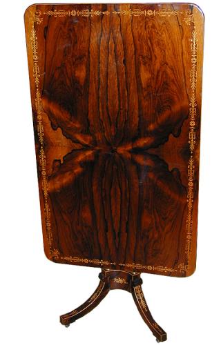 A Rare 19th Century English Regency Rosewood Tilt-Top Table No. 1762