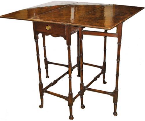 An Exceptional Early 19th Century English Burl Mahogany Drop Leaf Spider Table No. 968