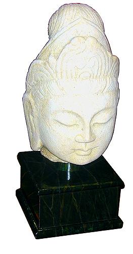 A 19th Century Carved Stone Head of Buddha No. 1583