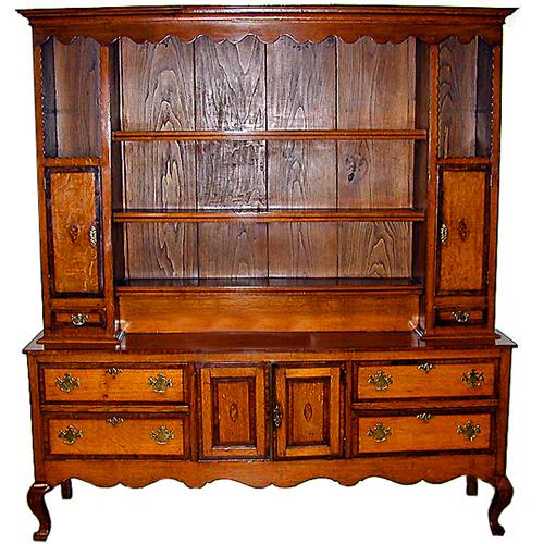 An 18th Century English Elmwood & Ash Wood Welsh Dresser No. 836