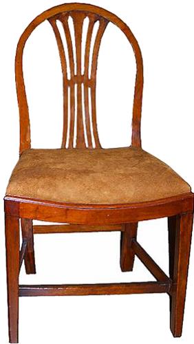 A Set of Four Late 18th Century Hepplewhite Mahogany Side Chairs No. 2607