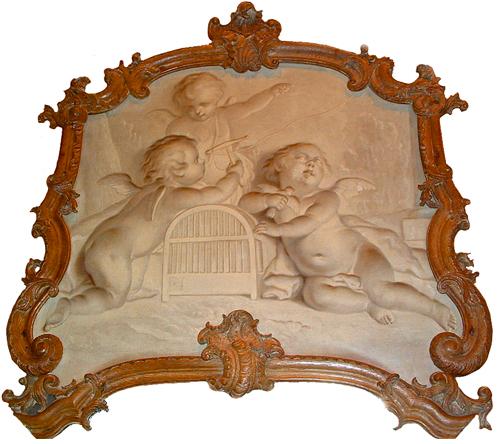 An 18th Century Dutch Louis XV Carved Oak Trumeau Mirror No. 2646