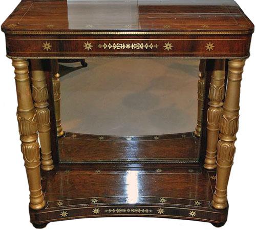 A First Quarter 19th Century French Empire Mahogany and Parcel-Gilt Pier Table No. 2376