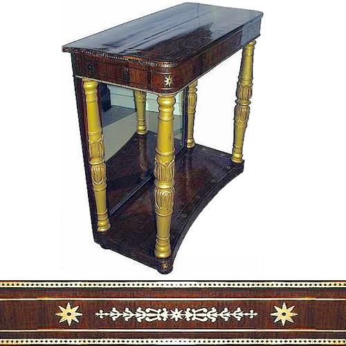 A First Quarter 19th Century French Empire Mahogany and Parcel-Gilt Pier Table No. 2376