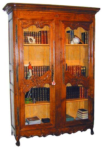 A Fine 18th Century French Louis XV Style Ash Wood Provincial Bibliothèque No. 1458