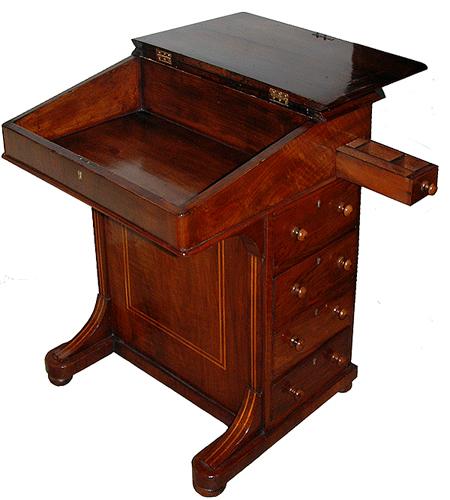 A Classic 19th Century English Walnut Davenport No. 2658