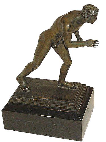 A Continental Bronze Nude of a Neoclassical Wrestler No. 2695