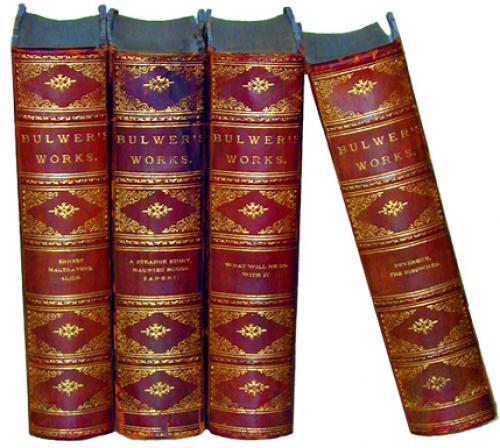 A 19th Century Four Volume Set of the Works of Edward George Bulwer-Lytton (1803-1873), 19th Century British novelist and poet Height No. 2159