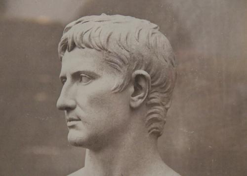 A 19th Century Italian Lithograph: Bust of Augustus Caesar No. 1501