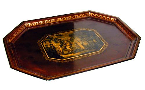 A Fine 19th Century English Tole Tray No. 1376