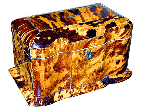 A 19th Century English Regency Tortoiseshell Tea Caddy No. 1226