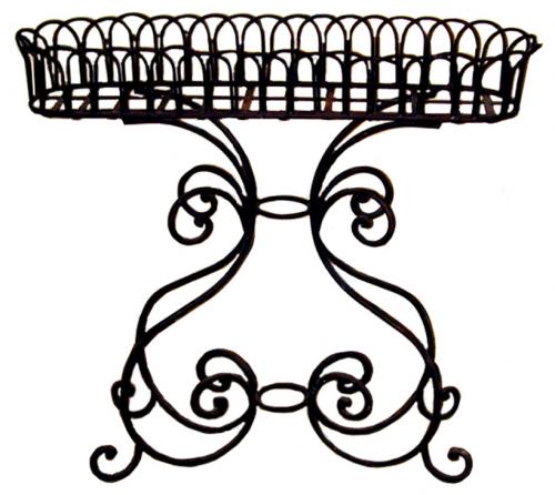 A Garden Hand-Forged Wrought-Iron Jardinière No. 1254