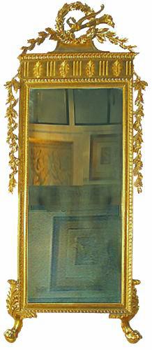 A Luccan Tuscany 18th Century Louis XVI Carved Giltwood Mirror No. 2782