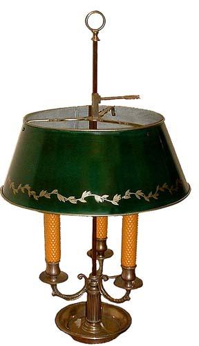 A 19th Century Silver-Plated Bouillotte Lamp No. 2767