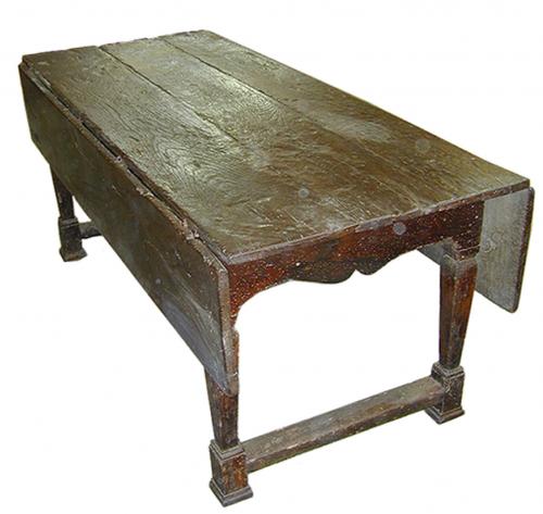 A Fine 17th Century Italian Ash Wood Drop Leaf Table No. 1788