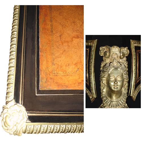 An Elegant French Louis XV Black Lacquered Bureau Plat No. 2882