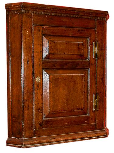 An 18th Century Mid-Georgian Oak Hanging Corner Cupboard No. 14