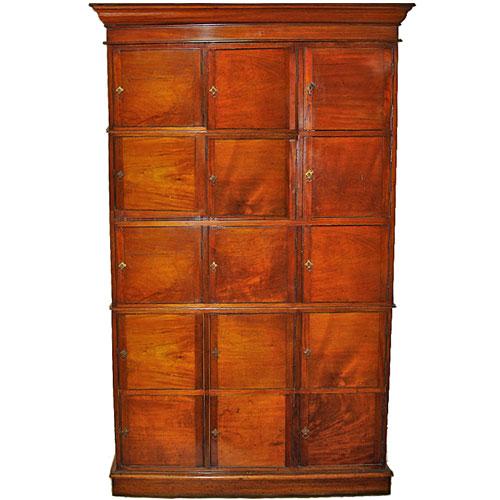 A Fifteen Door 18th Century English Mahogany Apothecary Cabinet No. 2947
