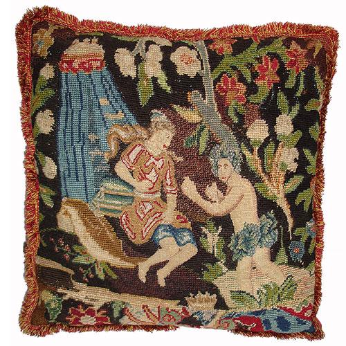 An 18th Century Continental Tapestry Fragment Cushion No. 2956