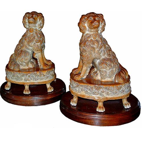 A Pair of English 19th Century Staffordshire Spaniels No.  2746