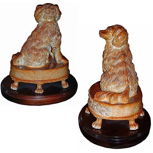 A Pair of English 19th Century Staffordshire Spaniels No.  2746