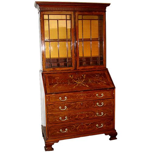 An 18th Century English Mahogany Bureau Bookcase No. 2548