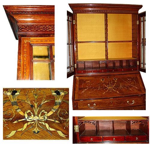 An 18th Century English Mahogany Bureau Bookcase No. 2548