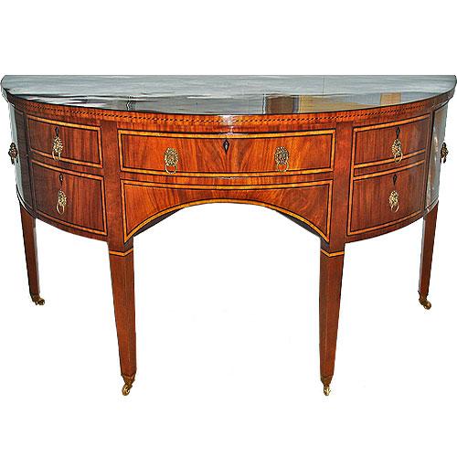 A 19th Century Demilune English Regency Mahogany Sideboard No. 248