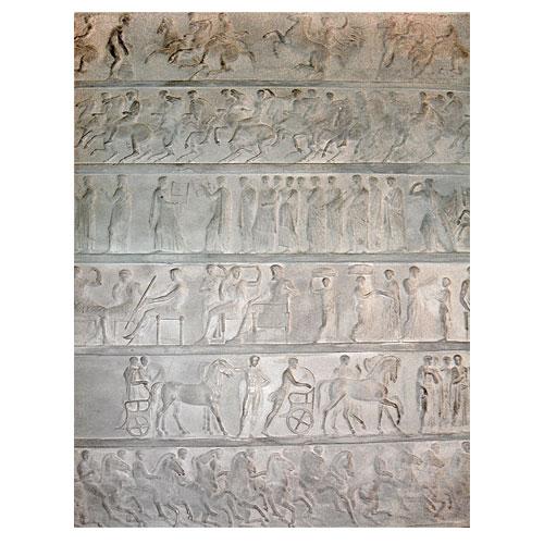 A Unique 19th Century Italian Neoclassical Gesso Bas Relief of Ancient Roman Warriors No. 3038