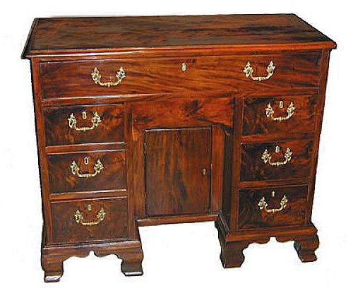 An 18th Century Yew Wood Georgian Kneehole Desk No. 2227