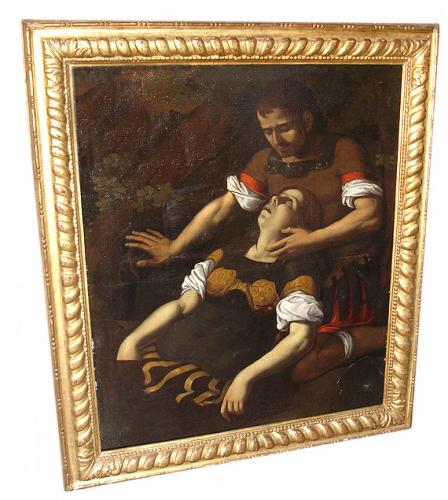 A Magnificent Italian Oil on Canvas from the Circle of Artemisia Gentileschi No. 3020 A Magnificent Italian Oil on Canvas from the Circle of Artemisia Gentileschi No. 3020