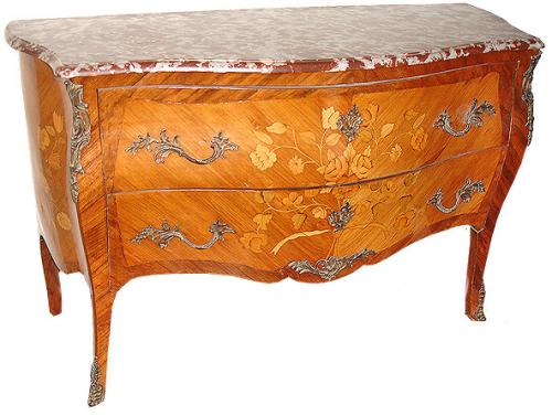 A 19th Century French Meuble de Style Two Drawer Marquetry Commode No. 2739 A 19th Century French Meuble de Style Two Drawer Marquetry Commode No. 2739