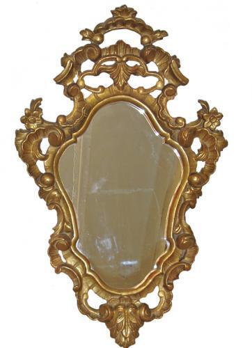 A 19th Century Italian Meuble de Style Rococo Giltwood Mirror No. 3180