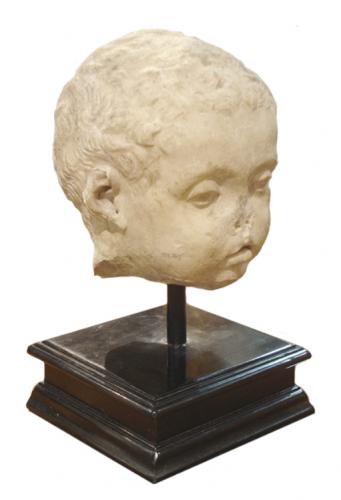 A 200 A.D. Roman Marble Portrait Head of a Child No. 3204