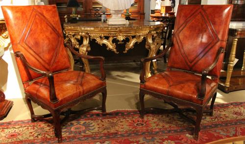 A Pair of French 18th Century Walnut Régence Fauteuils No. 2889