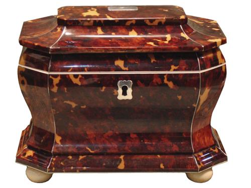 A 19th Century English Regency Tortoiseshell Tea Caddy No. 3247