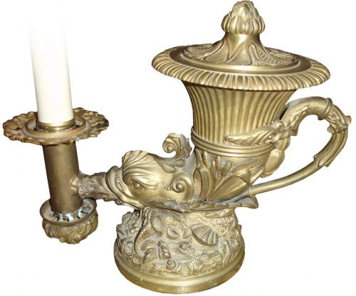 A 19th Century Brass French Oil Lamp No. 3241