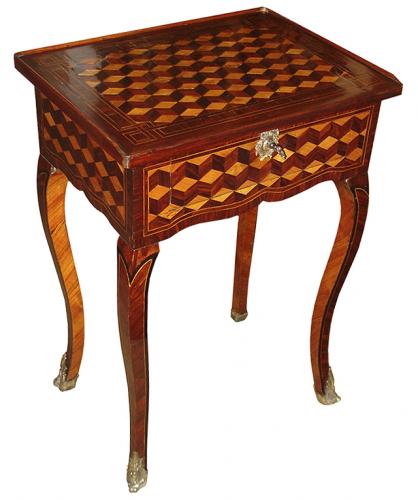A Mid 18th Century Louis XV Transitional Parquetry Side Table No. 3263