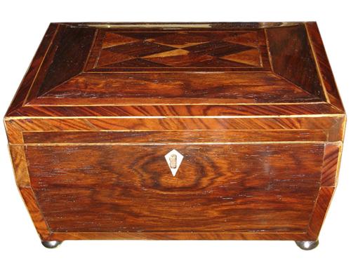A Striking 19th Century Rosewood Valuables Box 3287