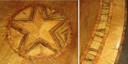 An Italian Marquetry and Walnut Circular Center Table No. 3334
