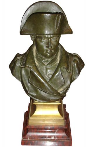 An Early 19th Century French Bronze Bust of Napoleon No. 3363