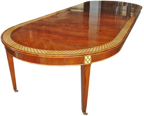 A 19th Century Neoclassical Mahogany Parquetry Dining Table No. 3043