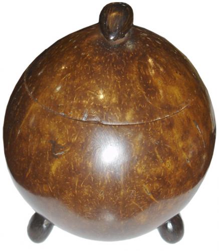 A Whimsical 19th Century English Coconut Caddy No. 3372