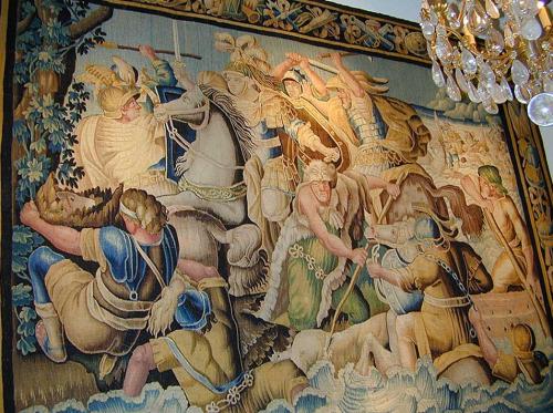 A Glorious 17th Century Aubusson Tapestry of “Alexander Crossing the Granicus” (334 B.C.) No. 2146 A Glorious 17th Century Aubusson Tapestry of “Alexander Crossing the Granicus” (334 B.C.) No. 2146